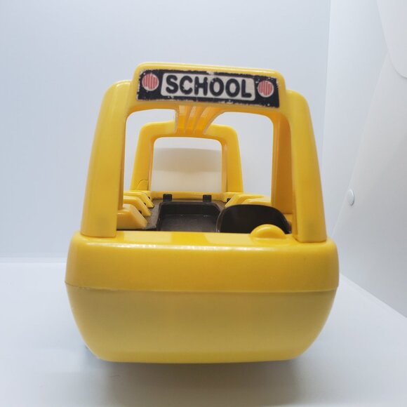 Little Tikes Toddle Tots School Bus Yellow Push Along Vehicle Vintage 1988 Toy - Picture 9 of 16